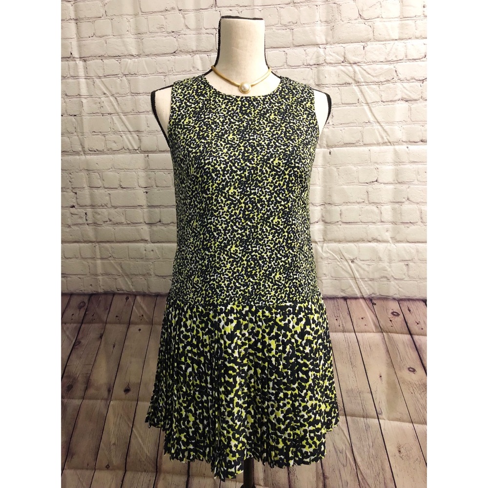 {LOFT by Ann Taylor} Black, Green, And White Dress